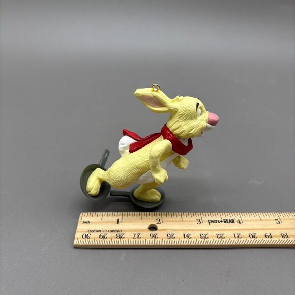 Winnie the Pooh Christmas Ornament Hallmark Keepsake Disney Rabbit Skating 1993 - Picture 4 of 8